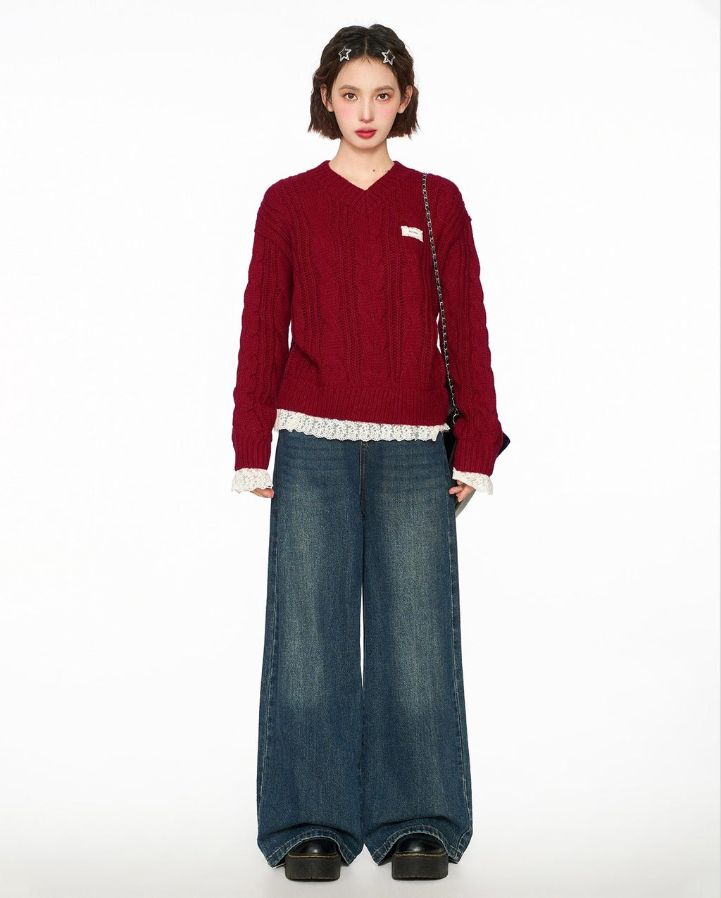 Bow - Tie Hooded Knit Sweater - COPPING THREADS - CT Select