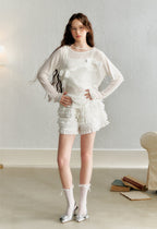 Bow Tie Knit Long Sleeve Pullover - COPPING THREADS - AYF