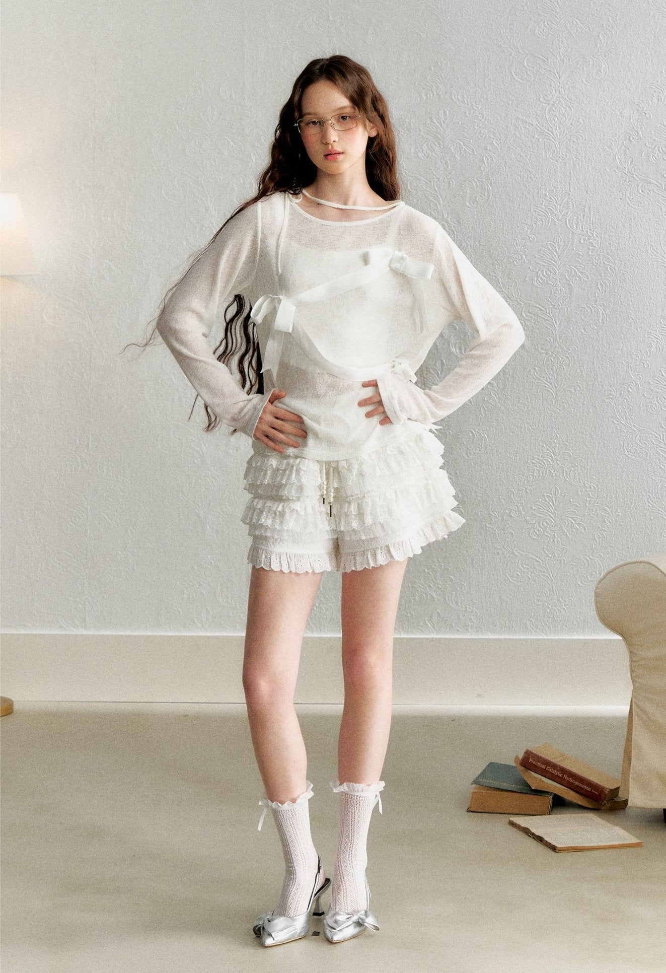 Bow Tie Knit Long Sleeve Pullover - COPPING THREADS - AYF