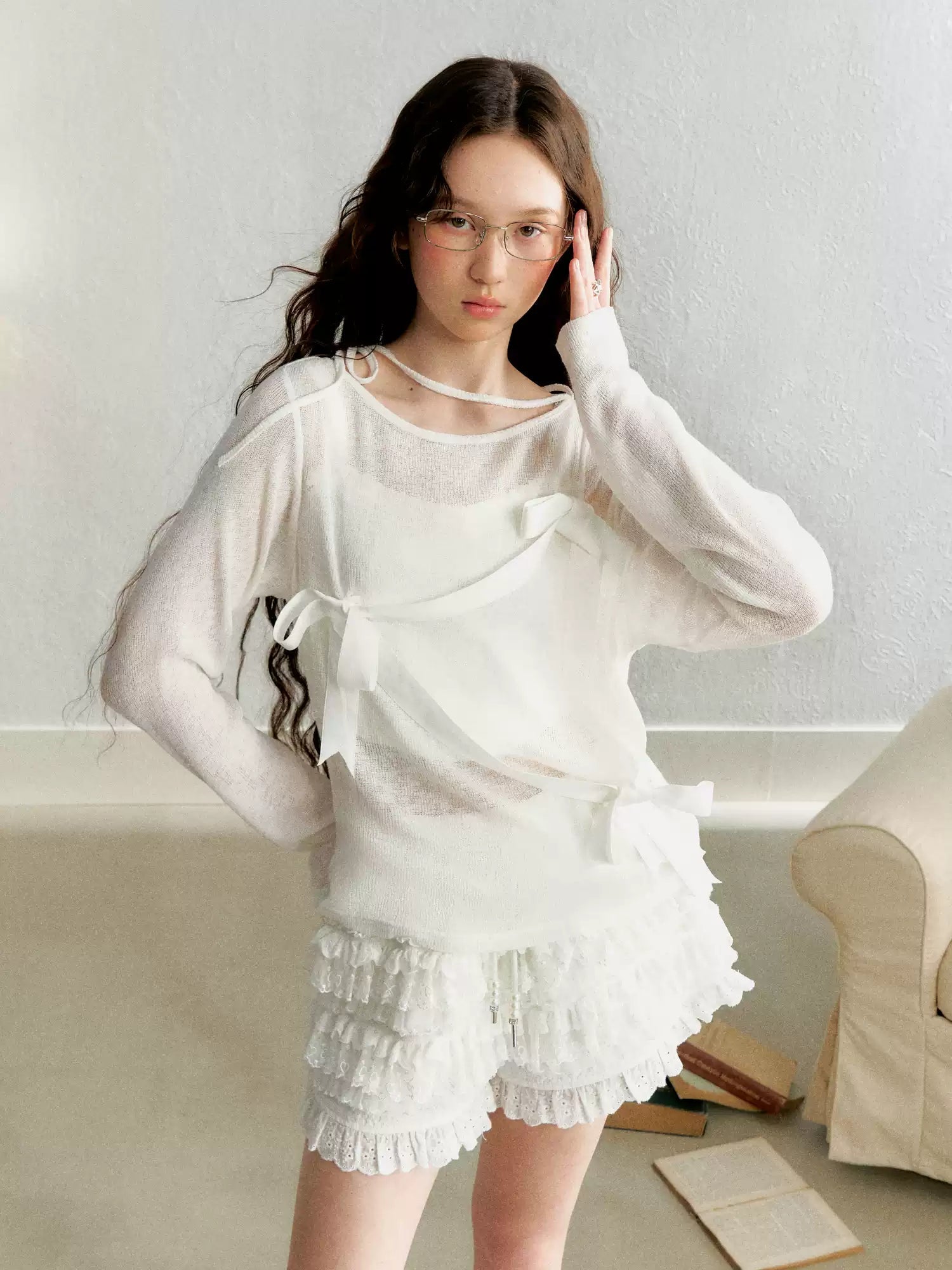 Bow Tie Knit Long Sleeve Pullover - COPPING THREADS - AYF Hauptbild