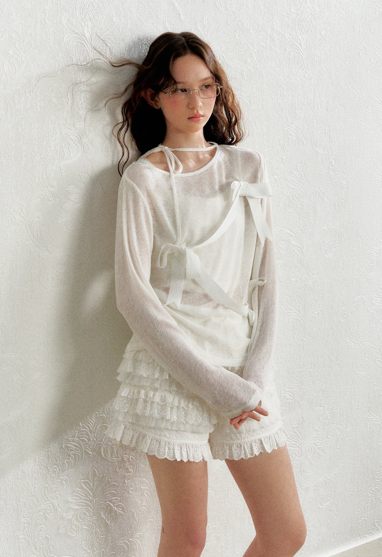 Bow Tie Knit Long Sleeve Pullover - COPPING THREADS - AYF