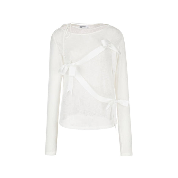 Bow Tie Knit Long Sleeve Pullover - COPPING THREADS - AYF
