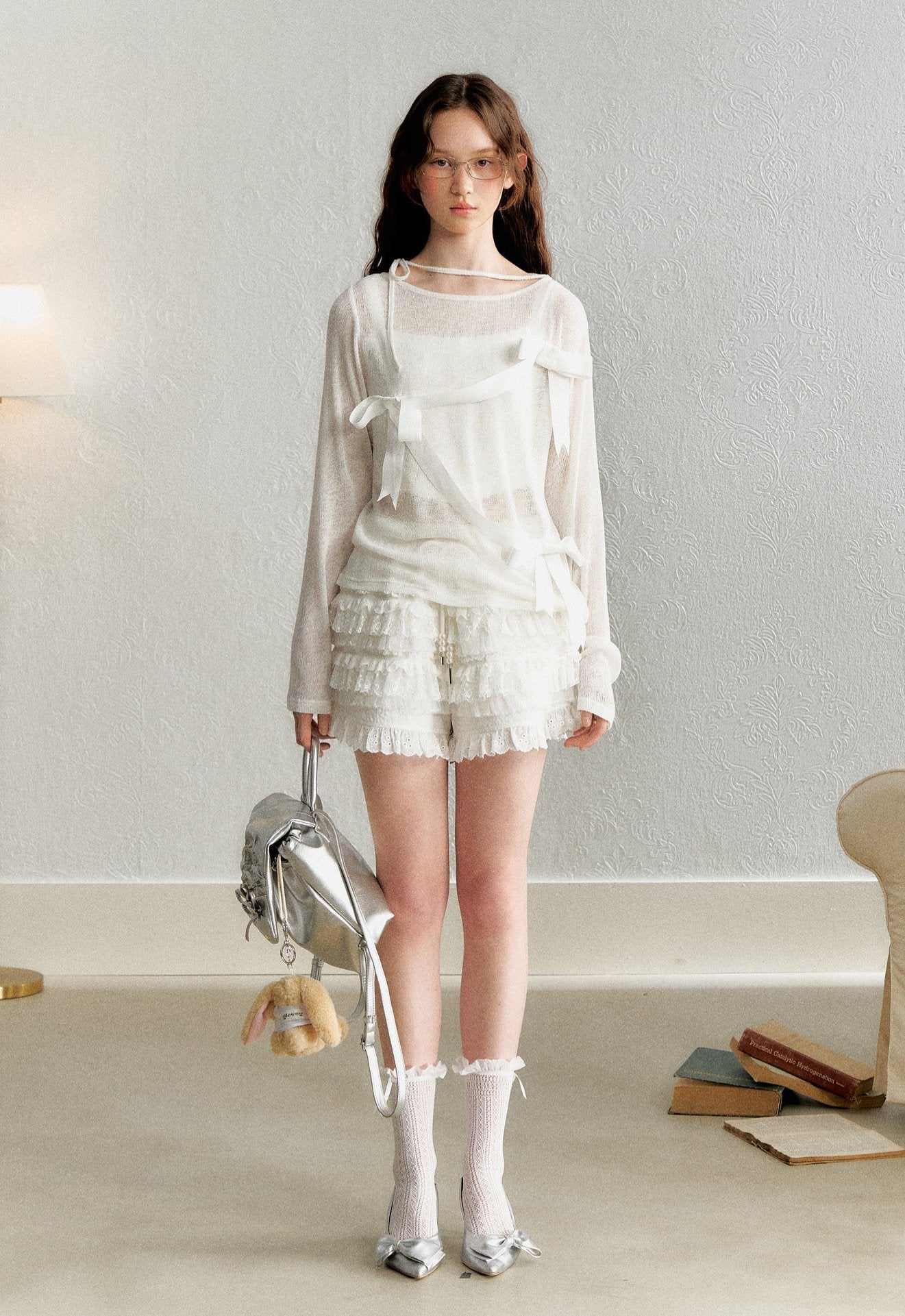 Bow Tie Knit Long Sleeve Pullover - COPPING THREADS - AYF