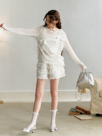 Bow Tie Knit Long Sleeve Pullover - COPPING THREADS - AYF