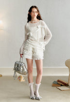 Bow Tie Knit Long Sleeve Pullover - COPPING THREADS - AYF