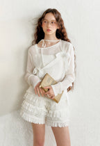 Bow Tie Knit Long Sleeve Pullover - COPPING THREADS - AYF