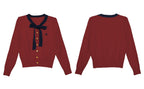 Bow - Tie V - Neck Knit Sweater - COPPING THREADS - CT Select