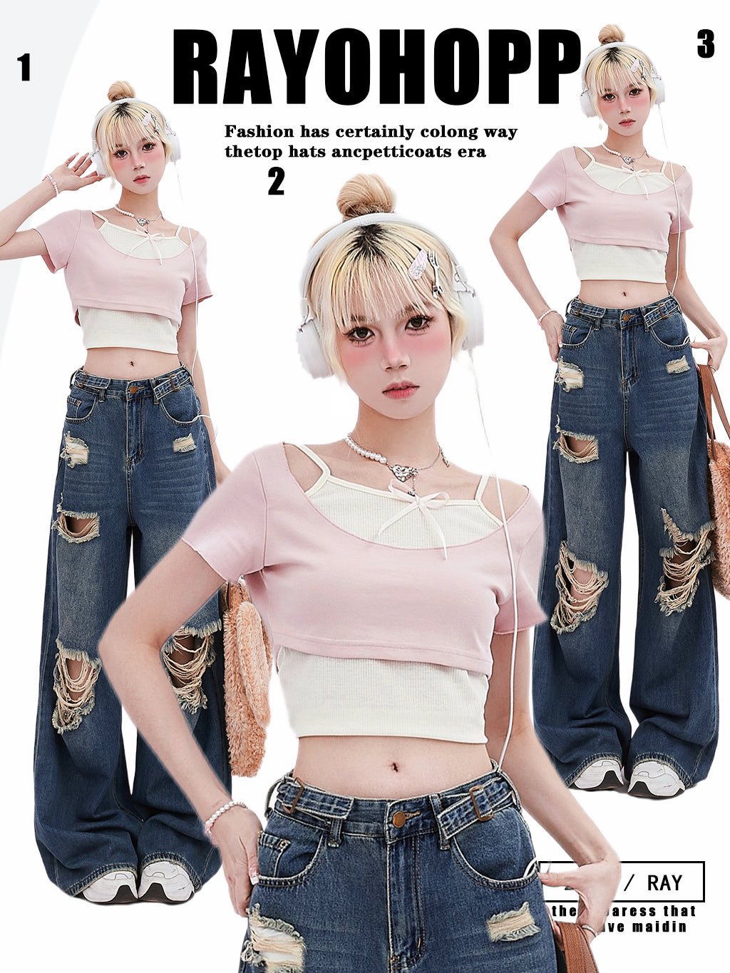 Bow Two - Piece Tee - COPPING THREADS - RAYOHOPP