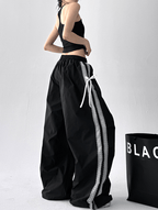 Bow‑Detail Quick‑Dry Wide‑Leg Pants - COPPING THREADS - CT Select