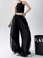 Bow‑Detail Quick‑Dry Wide‑Leg Pants - COPPING THREADS - CT Select