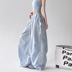 Bow‑Detail Quick‑Dry Wide‑Leg Pants - COPPING THREADS - CT Select