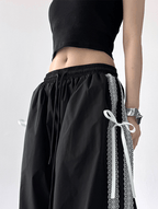Bow‑Detail Quick‑Dry Wide‑Leg Pants - COPPING THREADS - CT Select