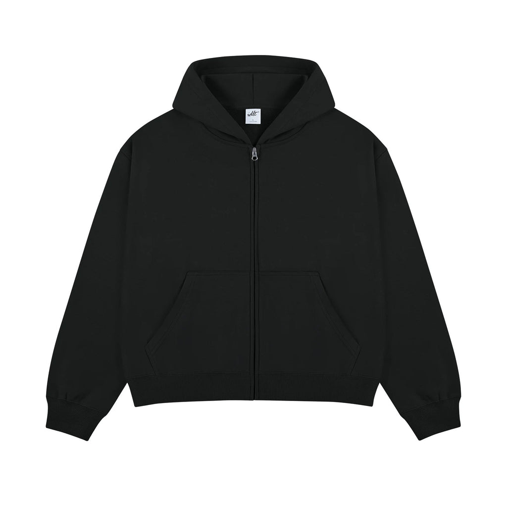 Boxy Cropped Zip Hoodie - COPPING THREADS - IDLT