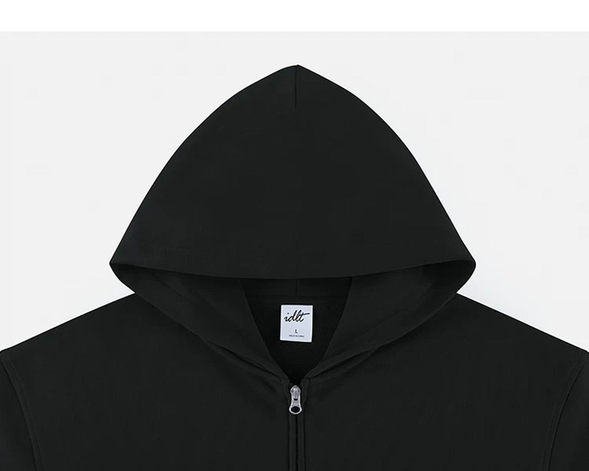 Boxy Cropped Zip Hoodie - COPPING THREADS - IDLT