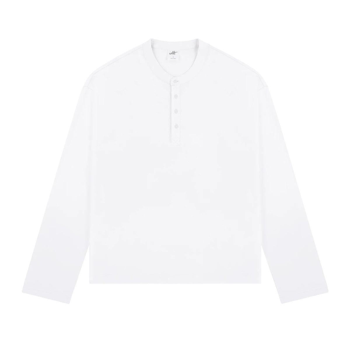 Boxy Long-Sleeve Henley - COPPING THREADS - IDLT