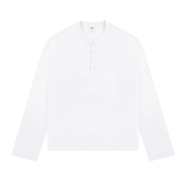 Boxy Long-Sleeve Henley - COPPING THREADS - IDLT