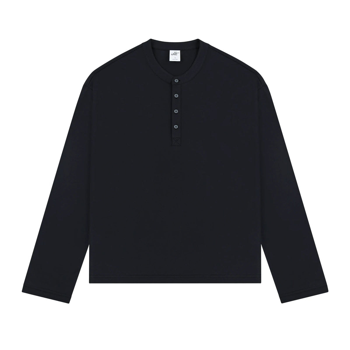 Boxy Long-Sleeve Henley - COPPING THREADS - IDLT 메인 이미지