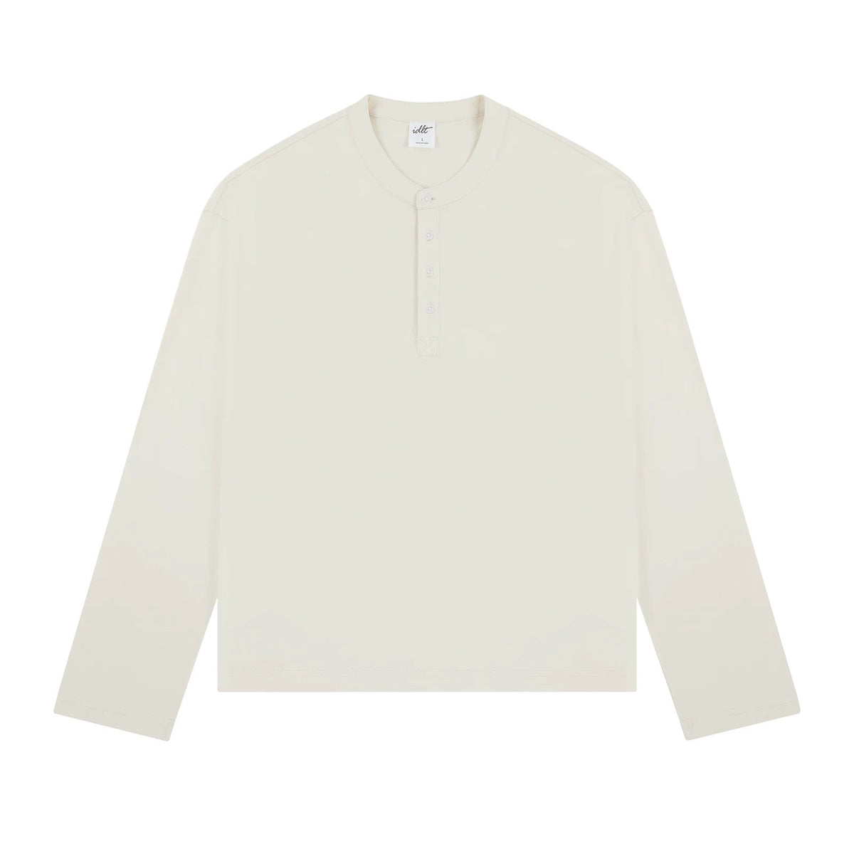 Boxy Long-Sleeve Henley - COPPING THREADS - IDLT