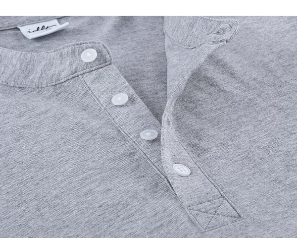 Boxy Long-Sleeve Henley - COPPING THREADS - IDLT