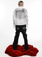 Boxy Vintage Skull Graphic Sweatshirt - COPPING THREADS - DETW