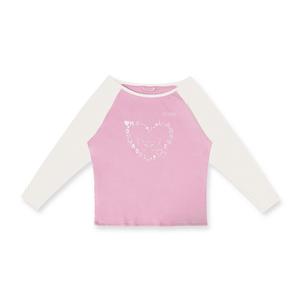 Bunny Emoticon Off - Shoulder Linen Tee - COPPING THREADS - MOROMORO