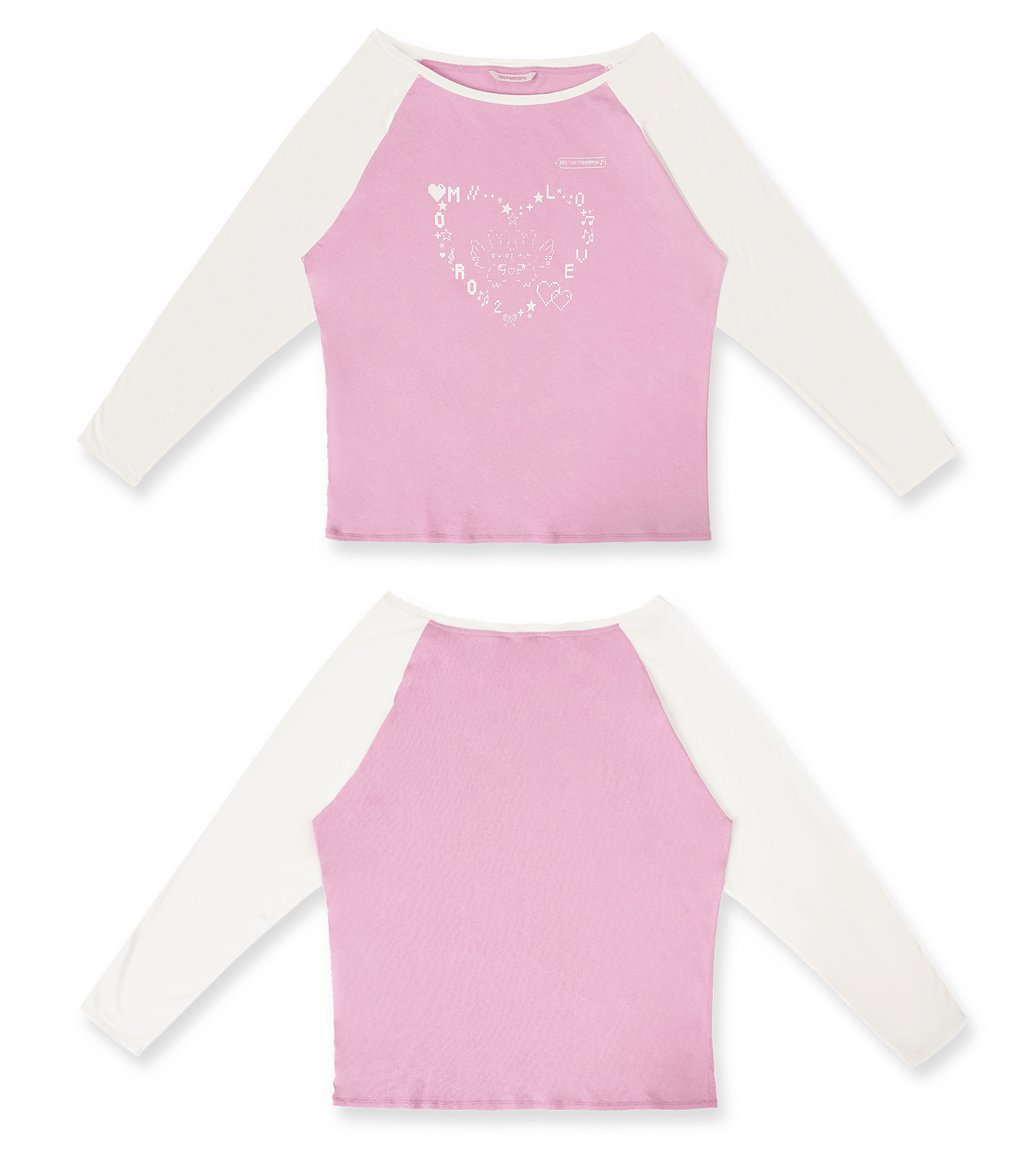 Bunny Emoticon Off - Shoulder Linen Tee - COPPING THREADS - MOROMORO