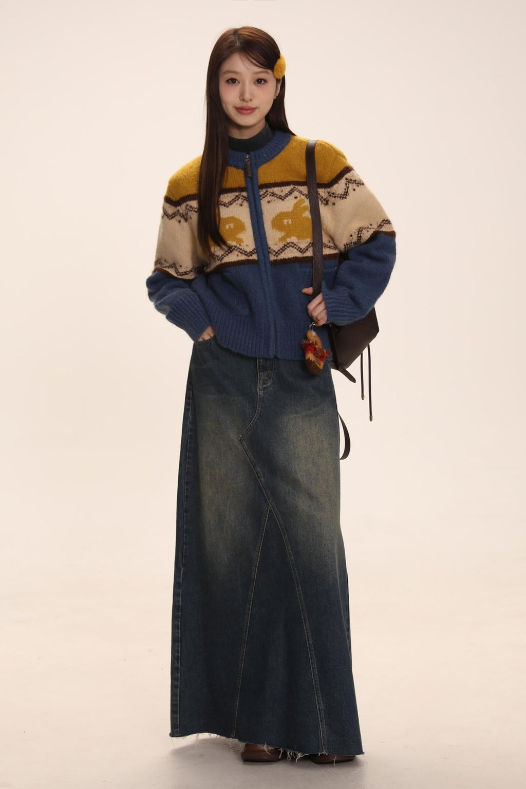 Bunny Jacquard Knit Cardigan Jumper - COPPING THREADS - MOROMORO