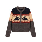 Bunny Jacquard Knit Cardigan Jumper - COPPING THREADS - MOROMORO