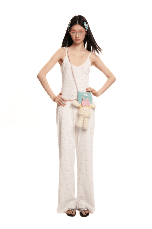 Bunny Print Ribbed Texture Lounge Pants - COPPING THREADS - MOROMORO