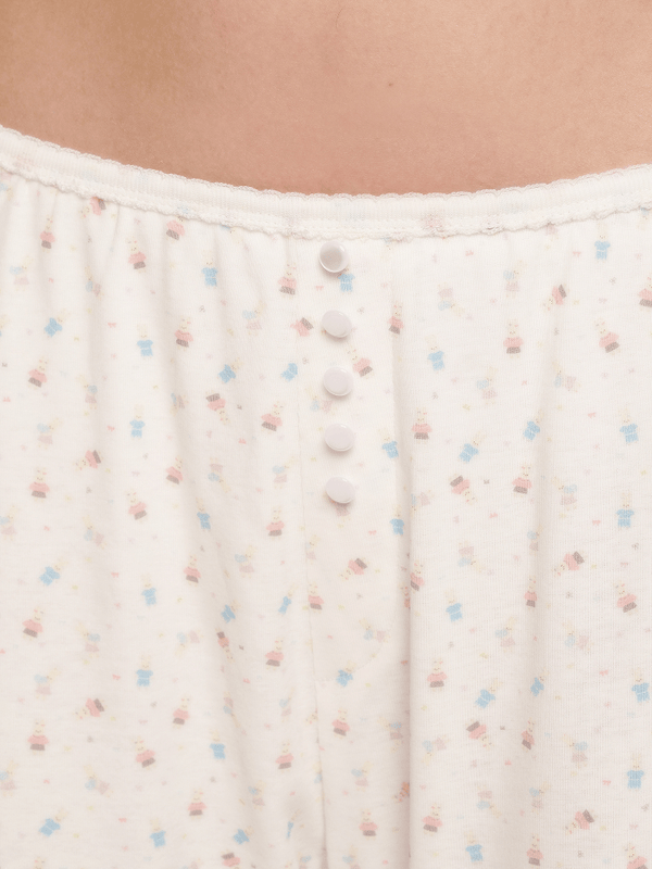 Bunny Print Ribbed Texture Lounge Pants - COPPING THREADS - MOROMORO