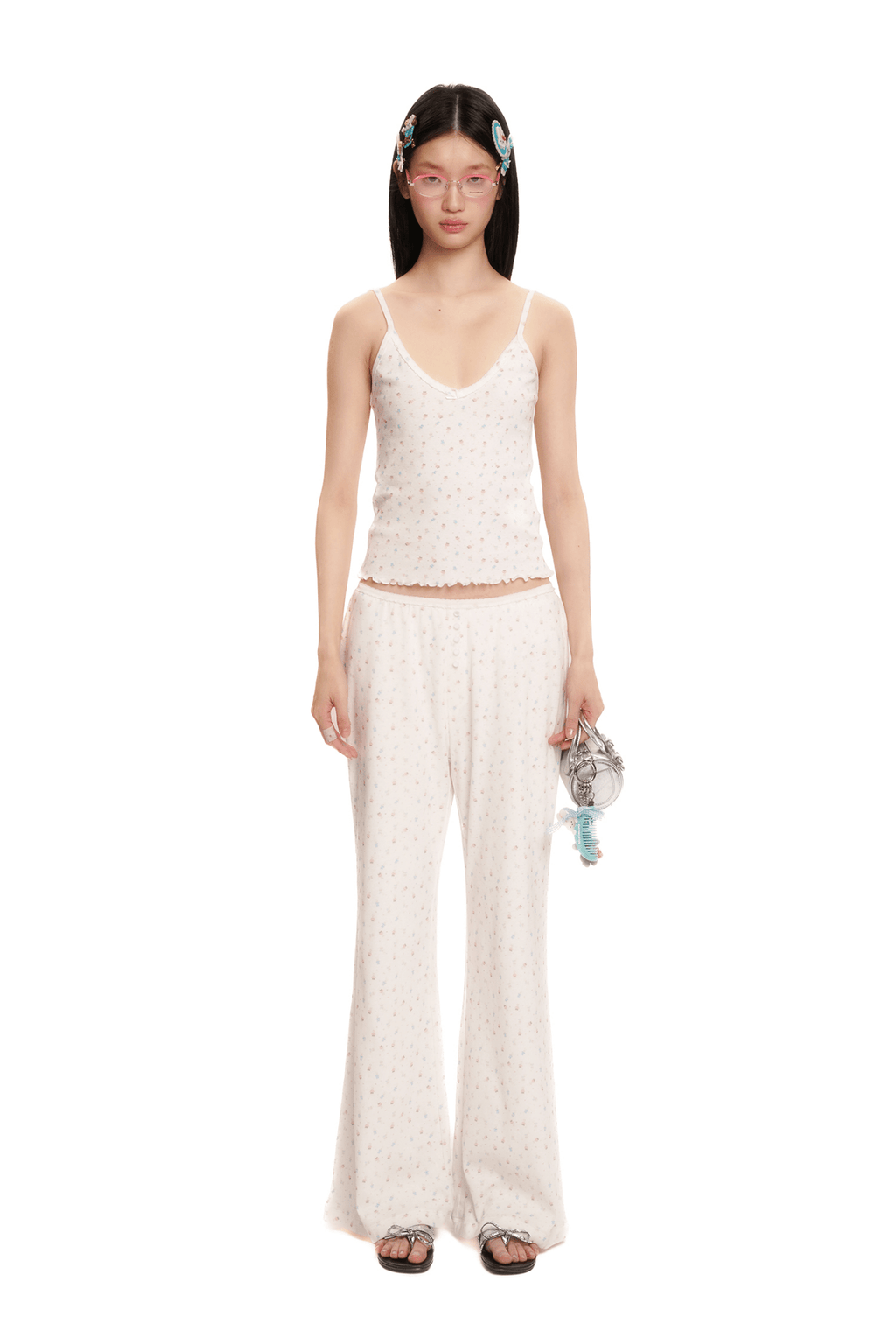 Bunny Print Ribbed Texture Lounge Pants - COPPING THREADS - MOROMORO