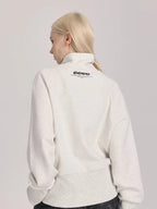 Butterfly Applique Turtleneck Zip - Up Cardigan - COPPING THREADS - ARTMONSTER