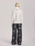 Butterfly Applique Turtleneck Zip - Up Cardigan - COPPING THREADS - ARTMONSTER