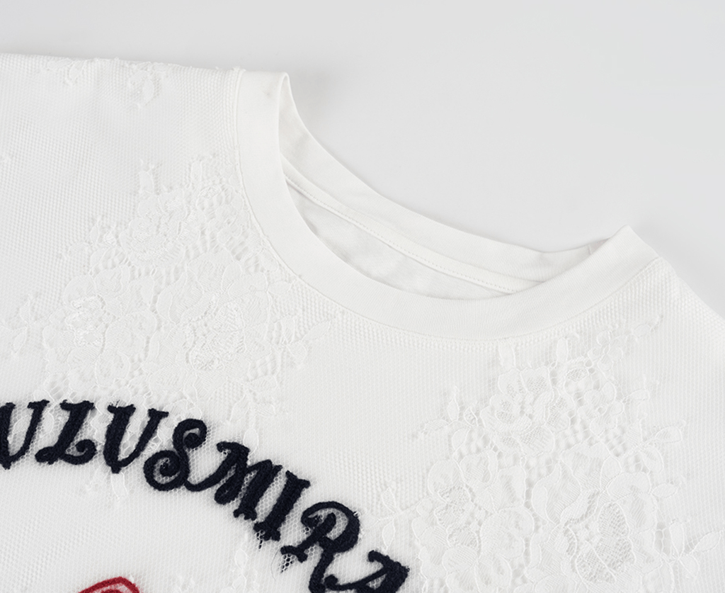 Butterfly Effect Lace Layered T-Shirt & Ruffle Skirt Set - COPPING THREADS - LulusMiracle