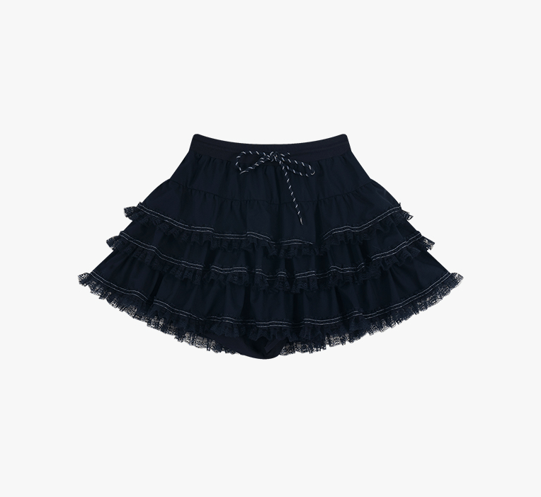Butterfly Effect Lace Layered T-Shirt & Ruffle Skirt Set - COPPING THREADS - LulusMiracle 메인 이미지