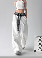 Butterfly Embroidered Lace - Trim Wide Leg Pants - COPPING THREADS - CT Select