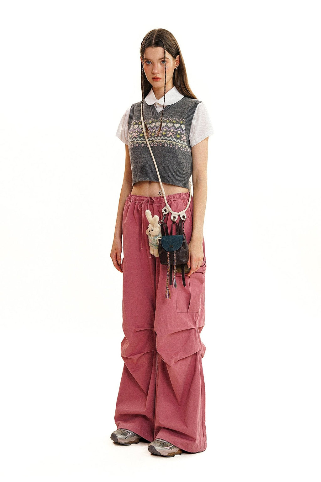 Butterfly Pattern V - Neck Knit Vest - COPPING THREADS - MOROMORO