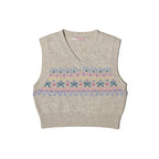 Butterfly Pattern V - Neck Knit Vest - COPPING THREADS - MOROMORO