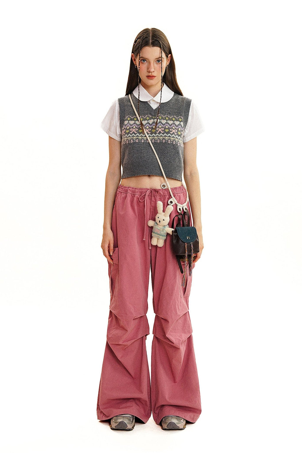 Butterfly Pattern V - Neck Knit Vest - COPPING THREADS - MOROMORO