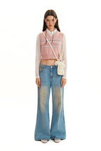 Butterfly Pattern V - Neck Knit Vest - COPPING THREADS - MOROMORO