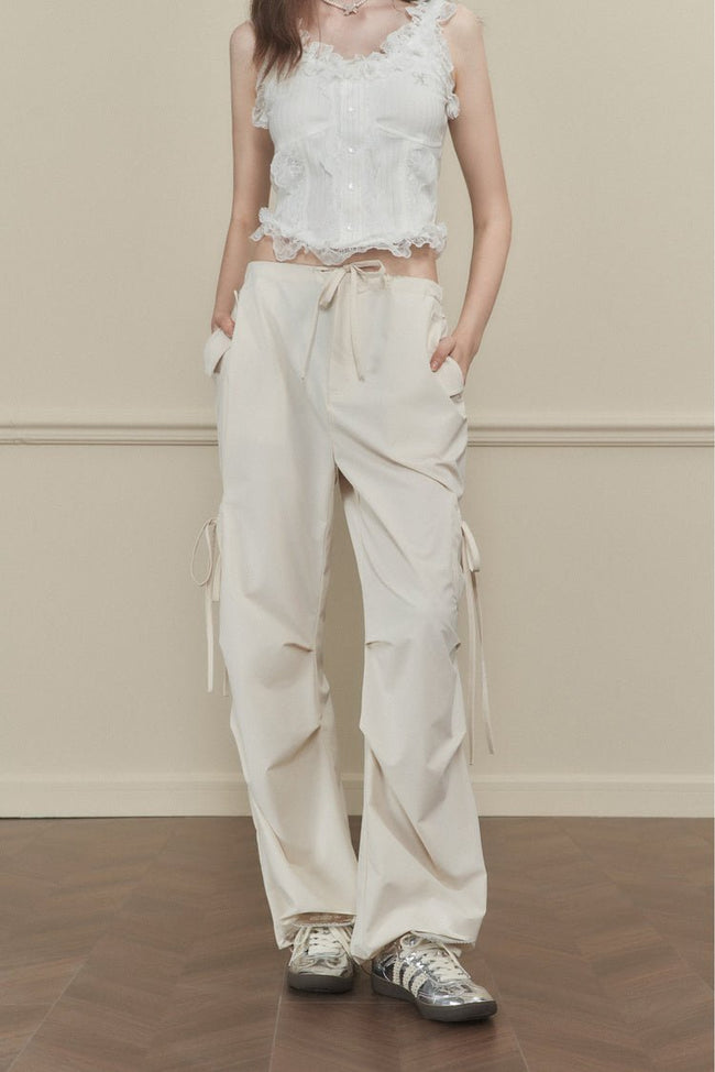Butterfly Tie Pleated Quick - Dry Trousers - COPPING THREADS - AYF Hover Image