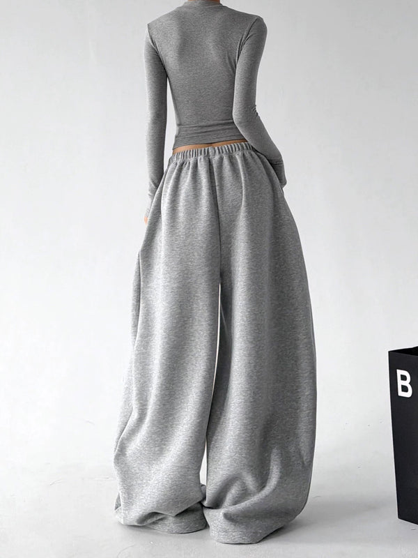 Button-Detail Wide-Leg Sweatpants - COPPING THREADS - CT ORIGINALS