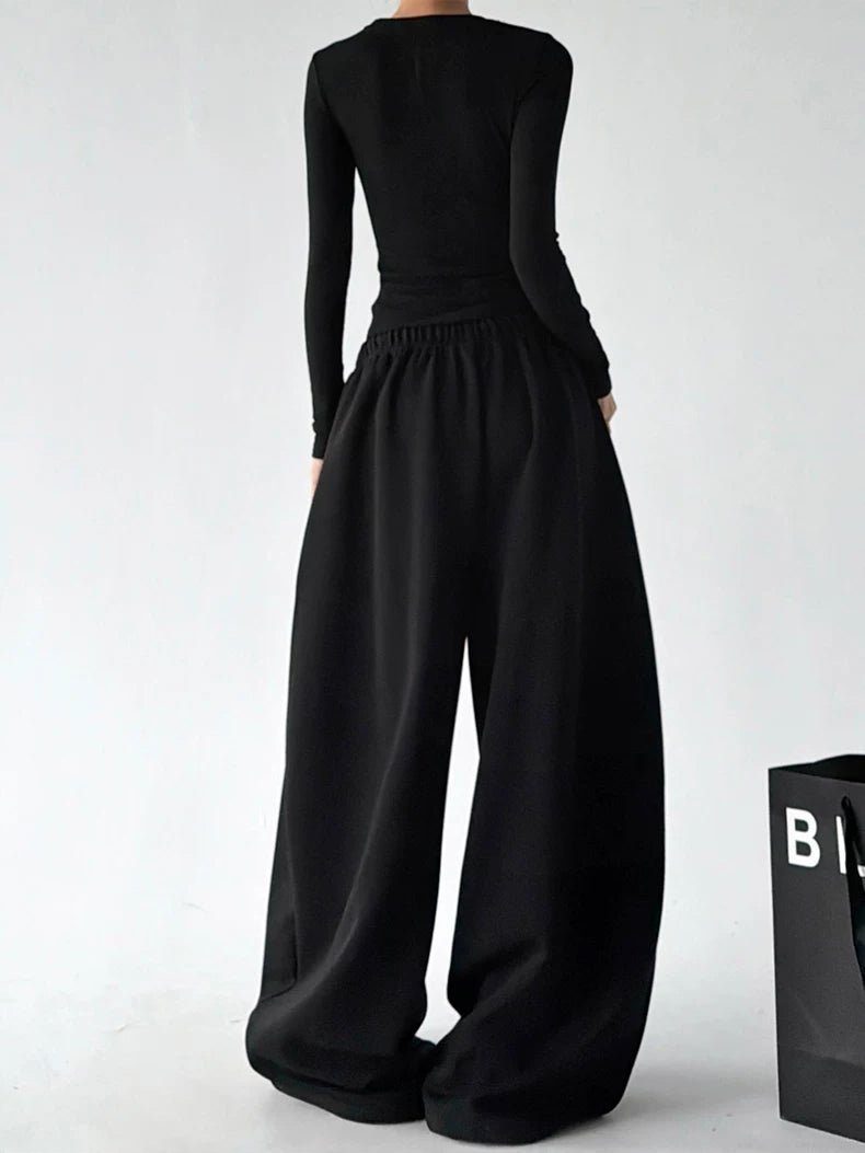Button-Detail Wide-Leg Sweatpants - COPPING THREADS - CT ORIGINALS