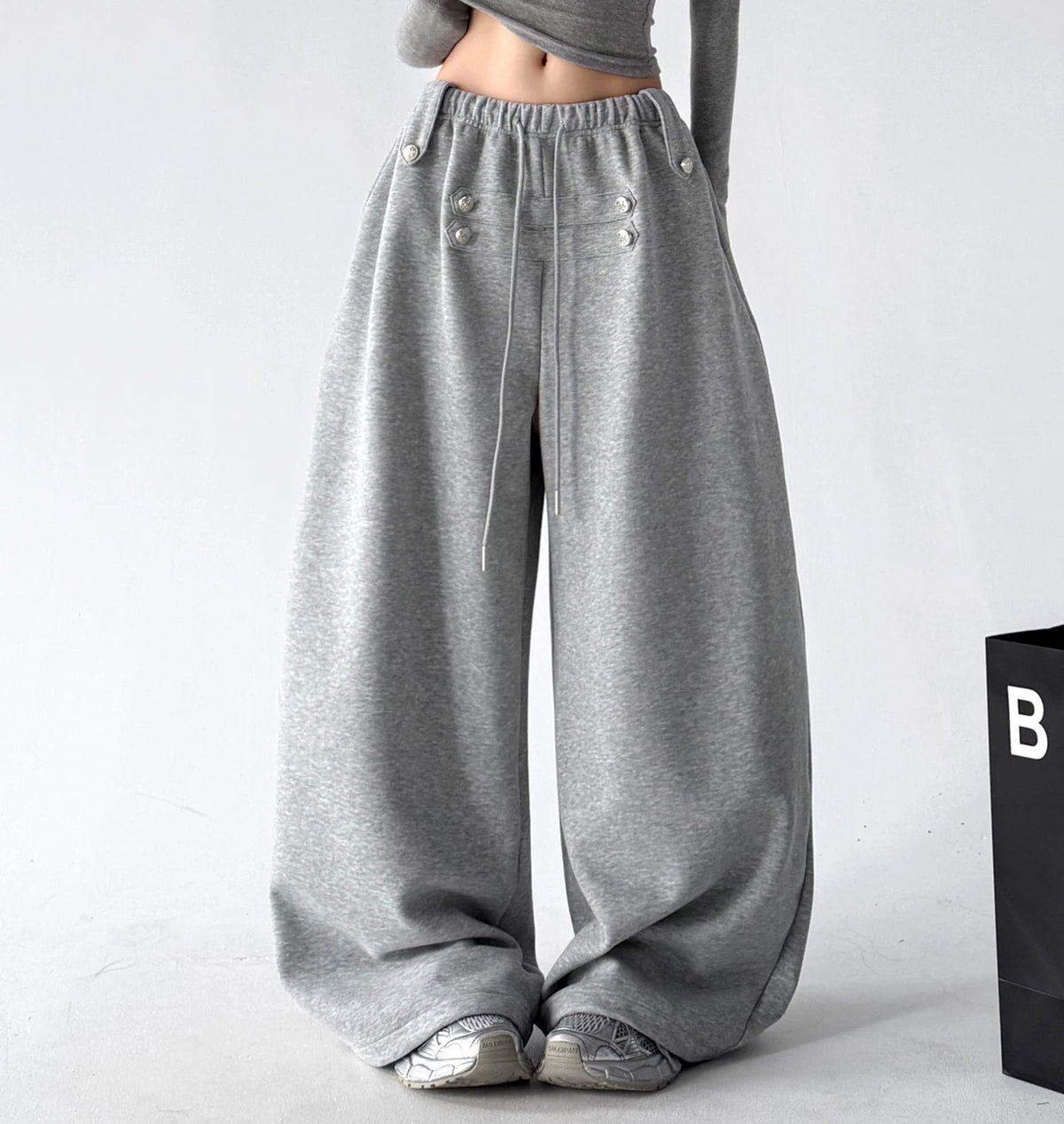 Button-Detail Wide-Leg Sweatpants - COPPING THREADS - CT ORIGINALS Main image