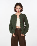 Button - Up Cable Knit Cardigan - COPPING THREADS - CT Select