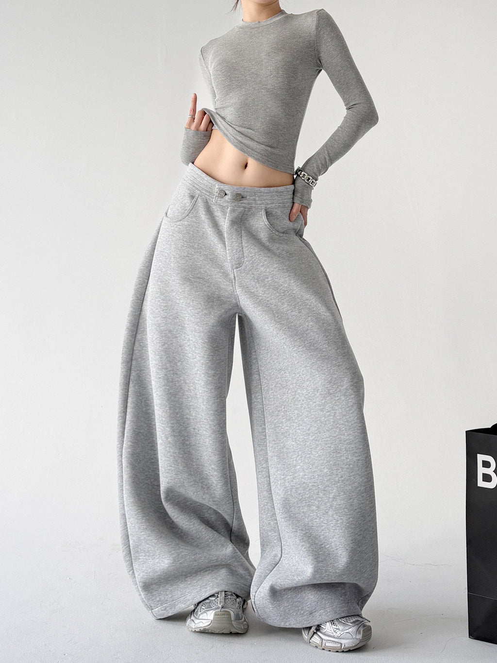 Button-Waist Balloon Sweatpants - CT225 - COPPING THREADS - CT ORIGINALS
