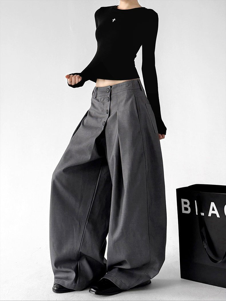 Button-Waist Tailored Pants - CT6263 Secondary image