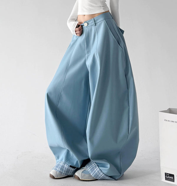 Button-Waist Wide-Leg Pants - COPPING THREADS - CT ORIGINALS