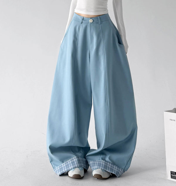 Button-Waist Wide-Leg Pants - COPPING THREADS - CT ORIGINALS