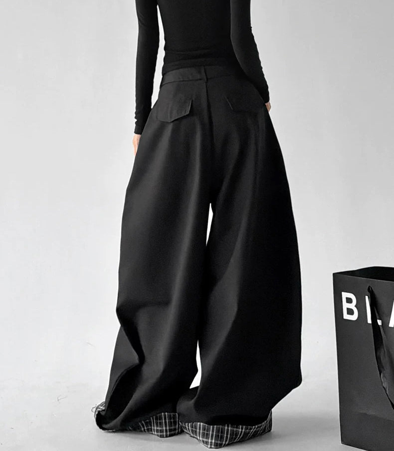 Button-Waist Wide-Leg Pants - COPPING THREADS - CT ORIGINALS